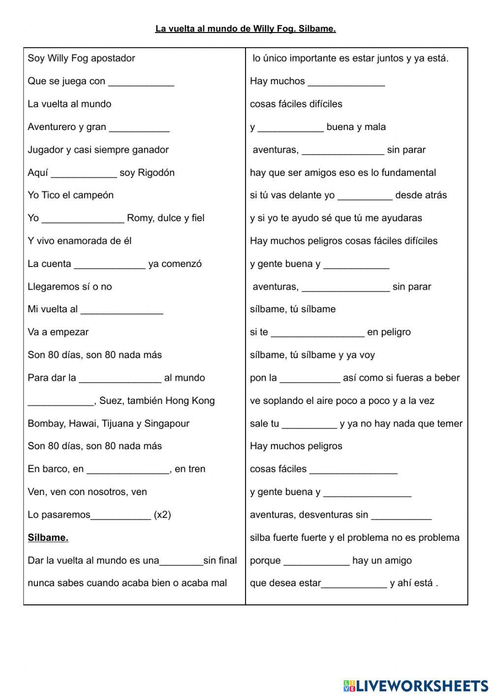 Willy Fogg. Mocedades