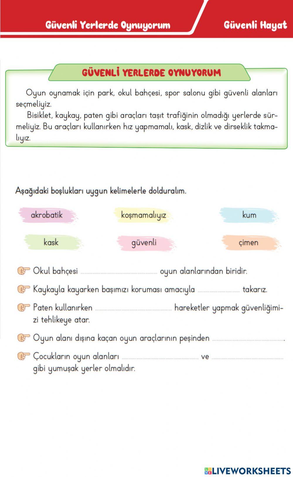 Güvenli oyun Alanları