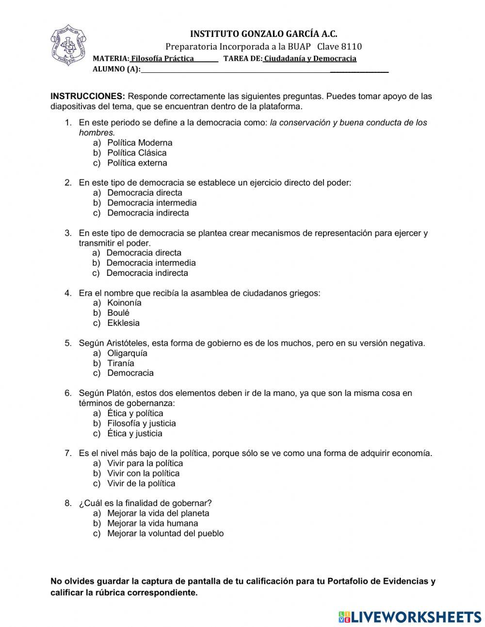 Ciudadanía y democracia