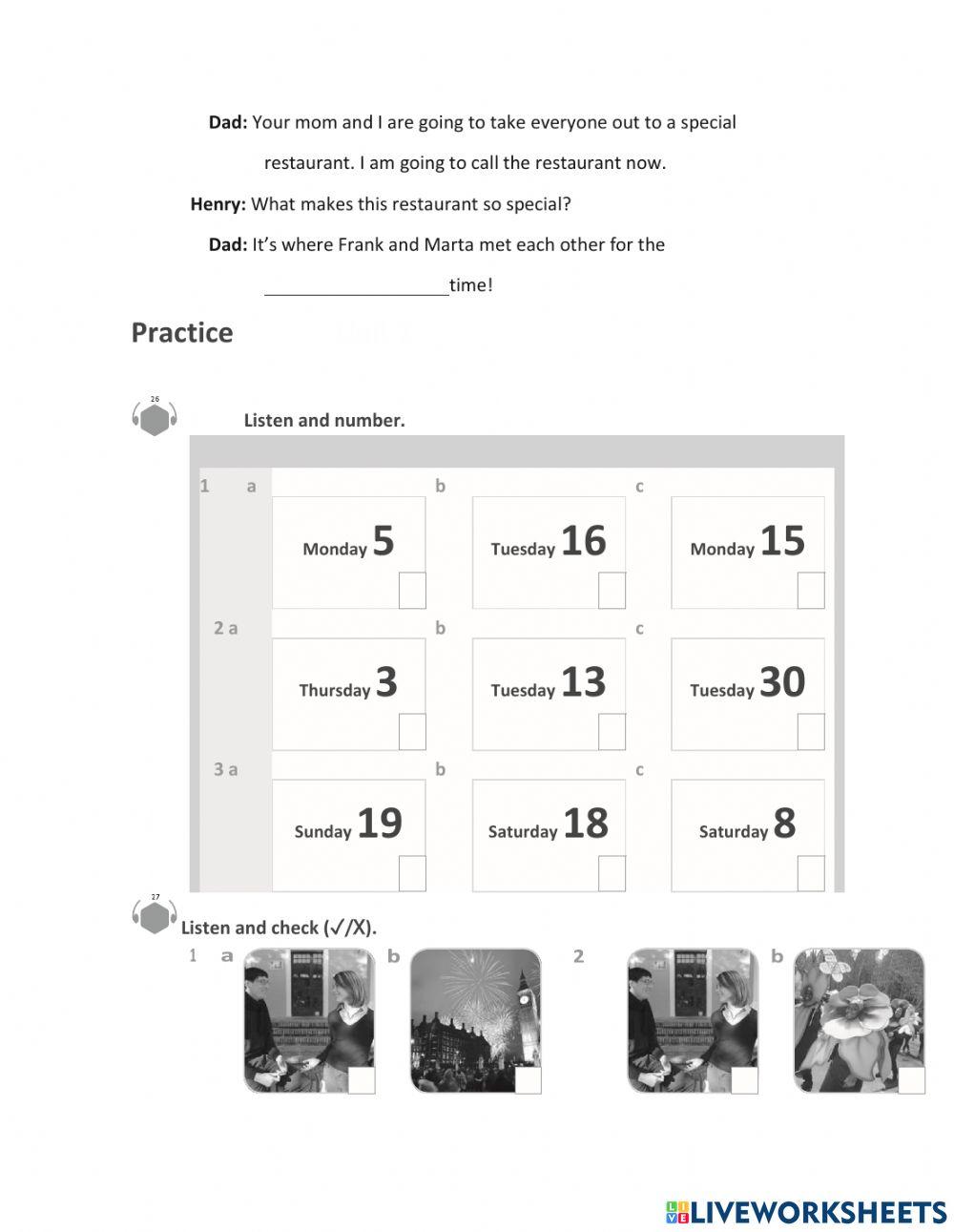 Quiz 1 Unit 7 Big English 4