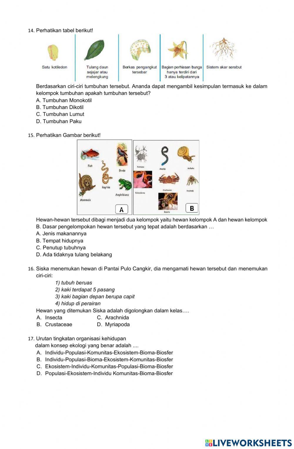 Latihan sts genap ipa