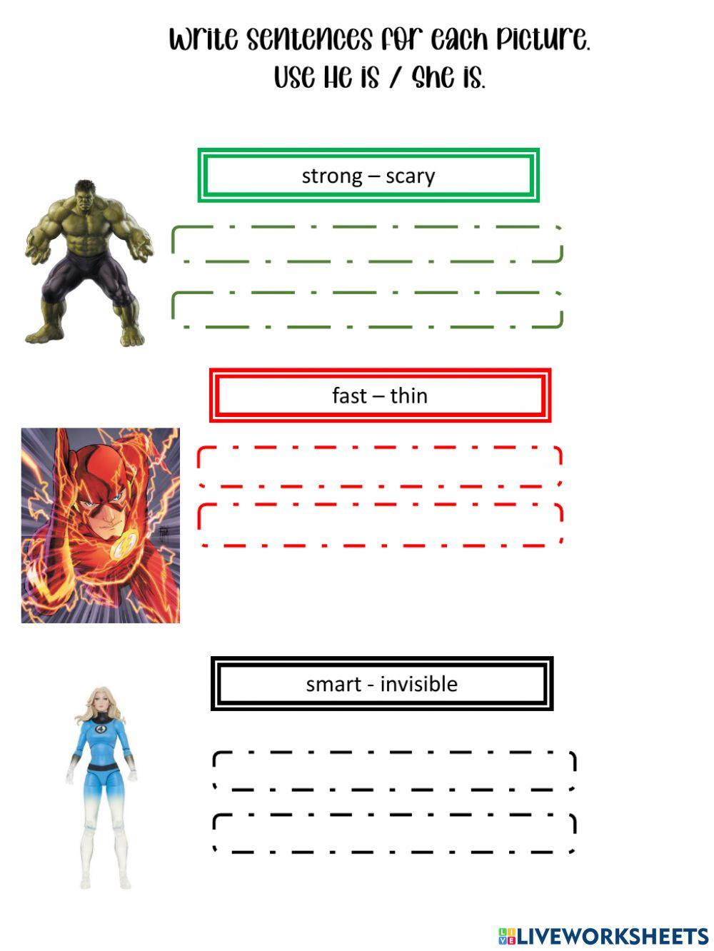 He- she is worksheet | Live Worksheets