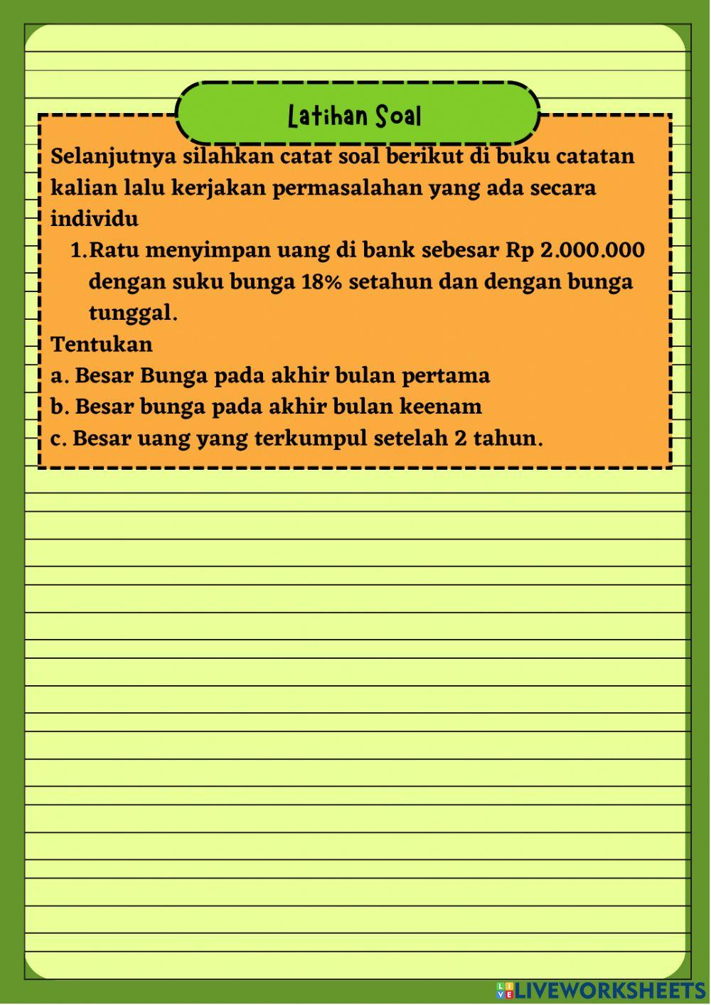 LKPD Aritmatika Sosial Pertemuan 5