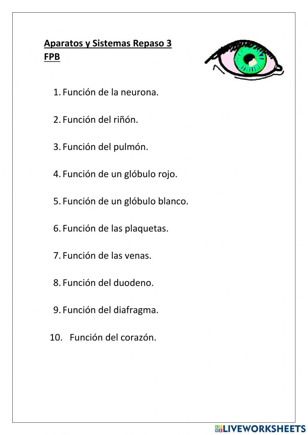 Aparatos y Sistemas repaso 3 Aparatos y Sistemas repaso 3