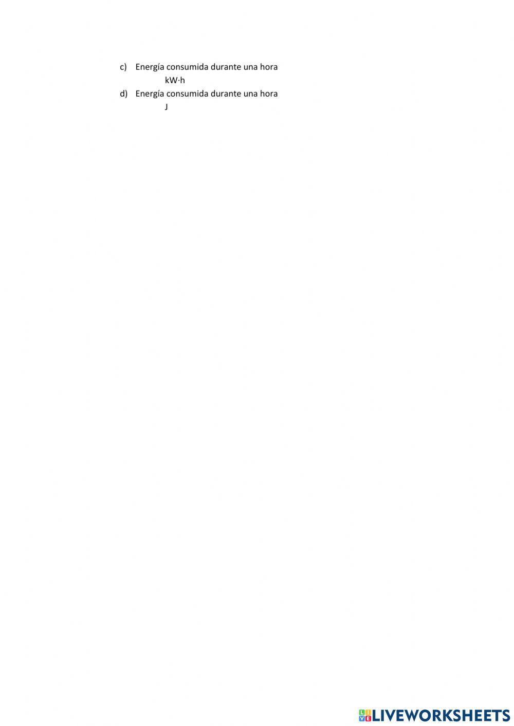 Problemas de potencia y energía