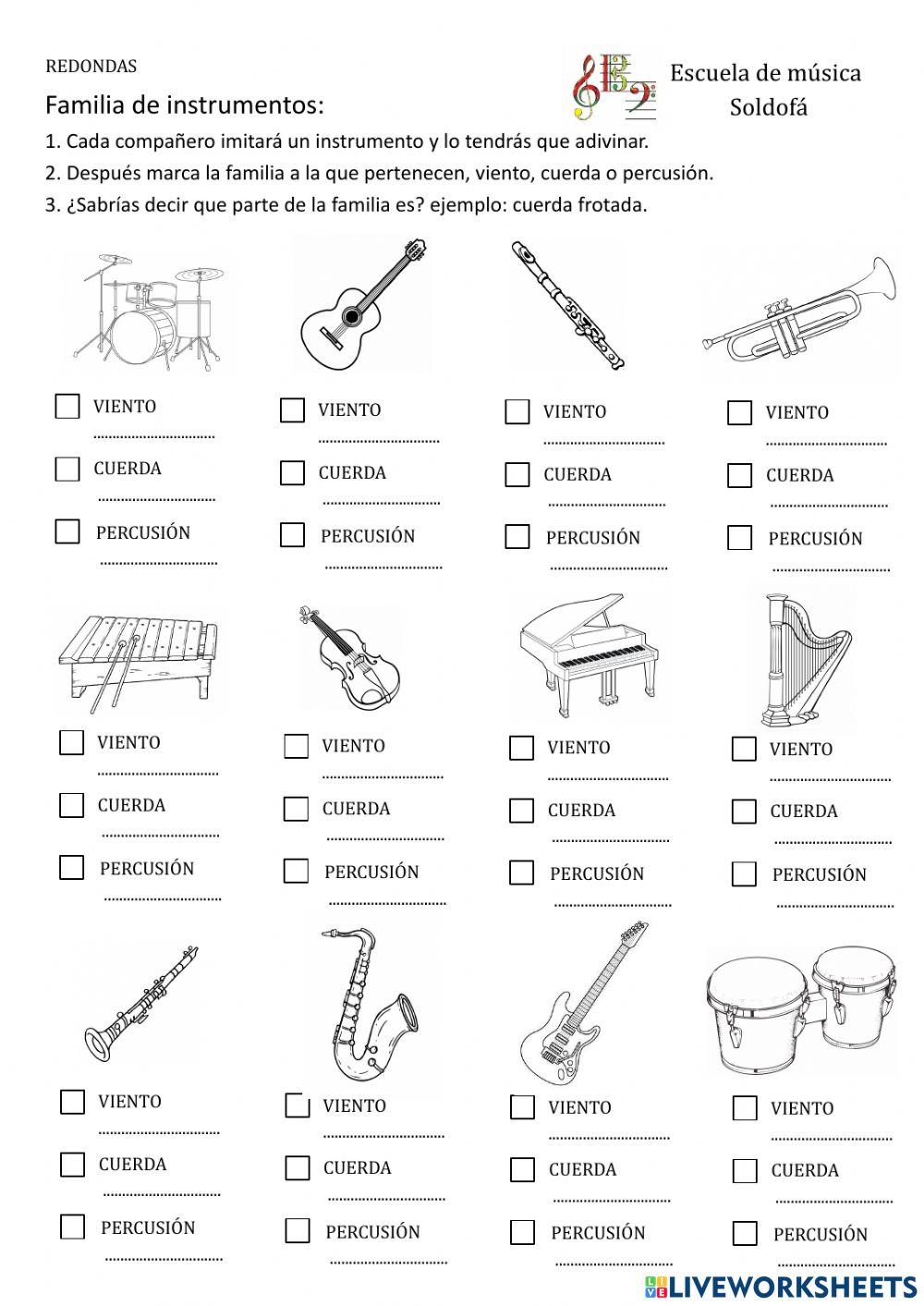 Familia de instrumentos Familia de instrumentos