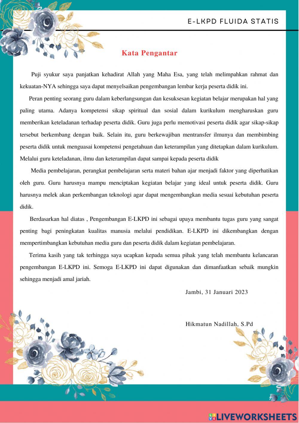 Pengantar, KD dan Peta Konsep