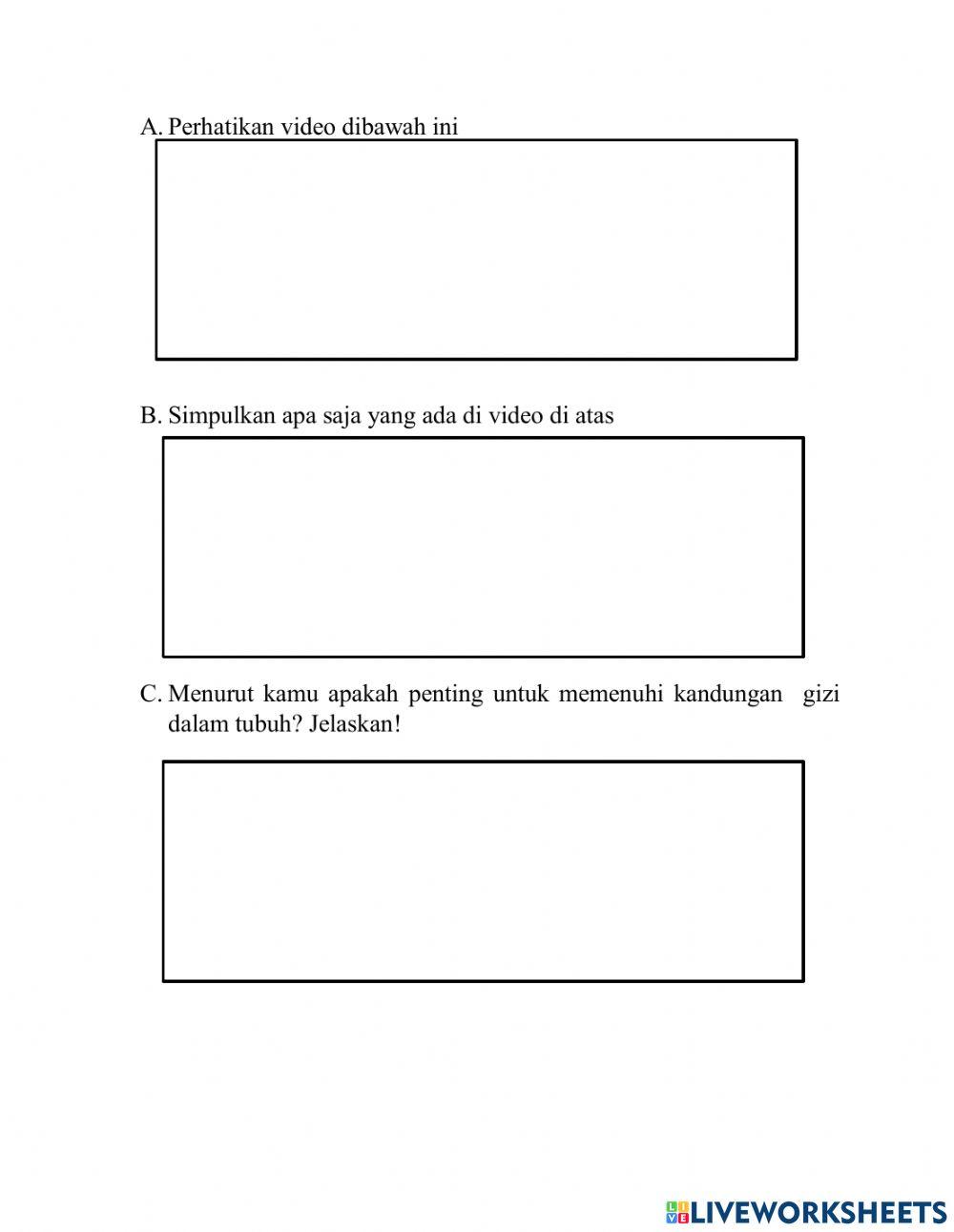 Kandungan Nutrisi Pada Bahan Makanan