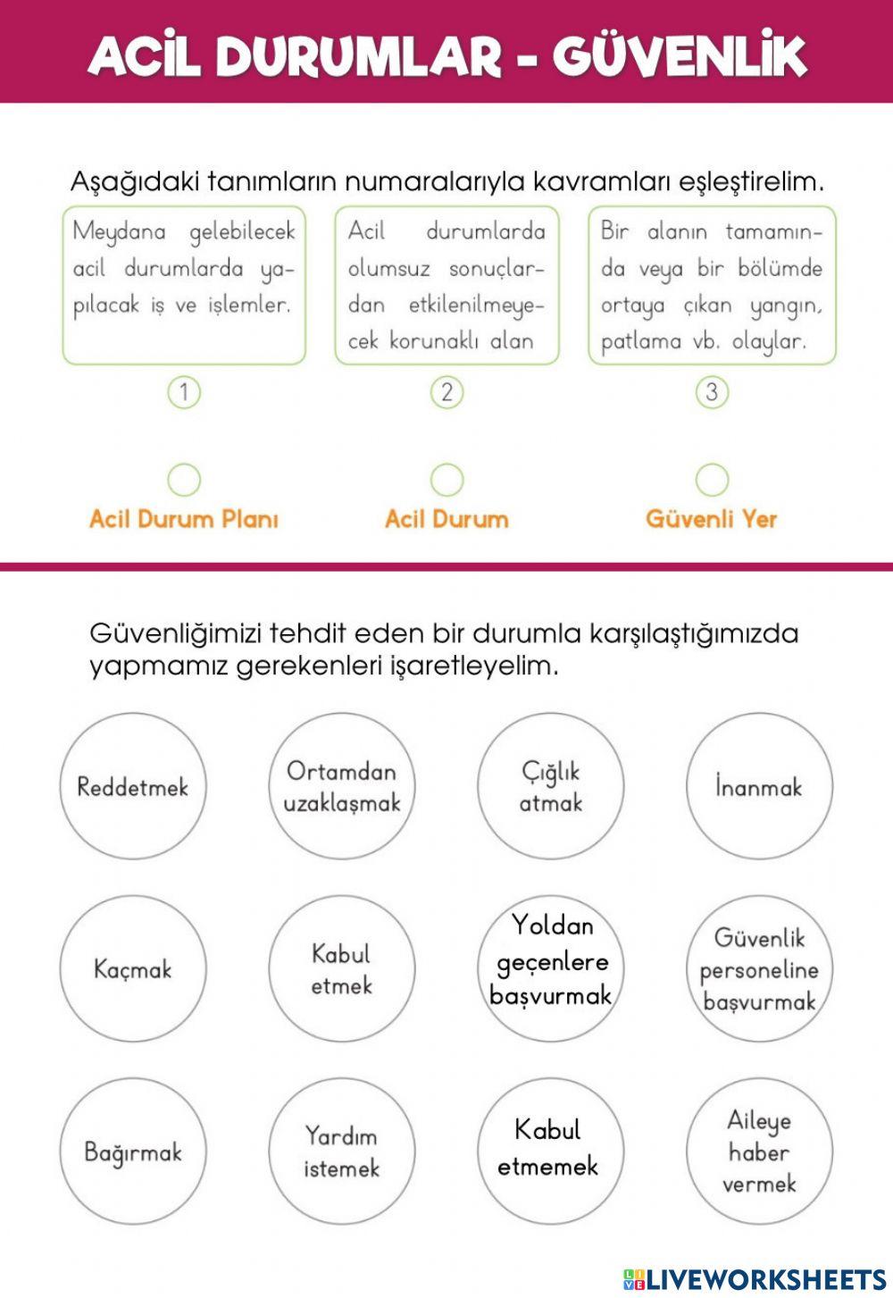 Acil Durumlar - Güvenlik