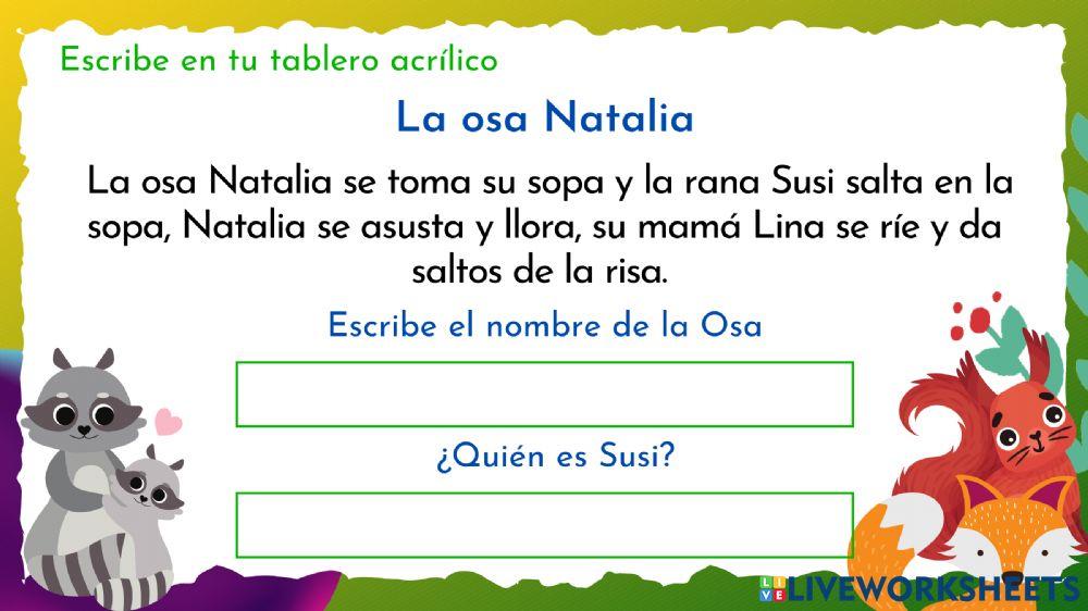 Comprensión de lectura