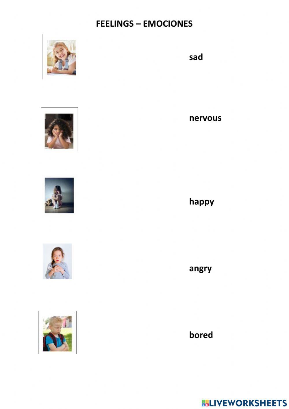 EVALUACION DE INGLES - EMOCIONES