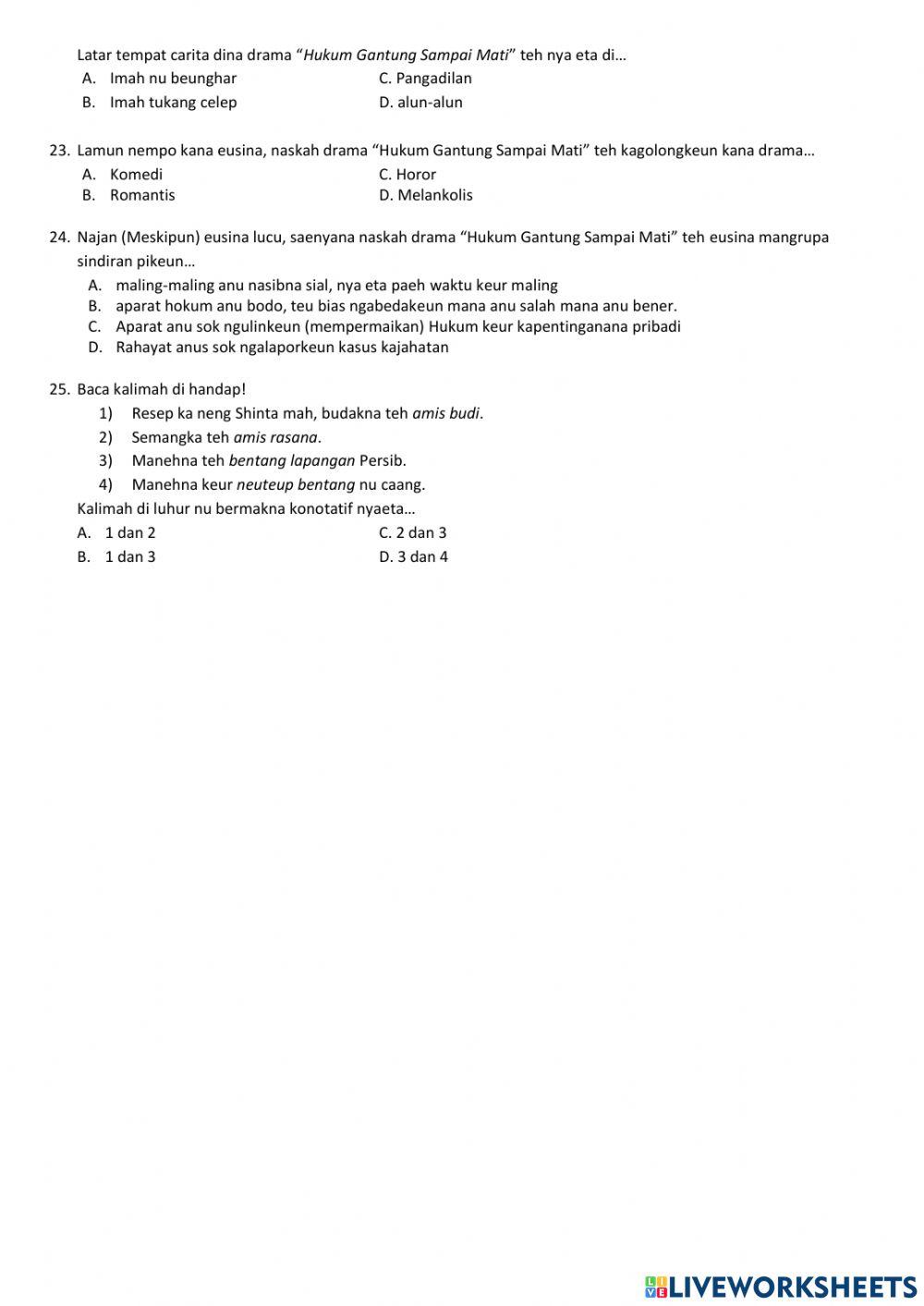 Latihan pat bahasa sunda kelas 9