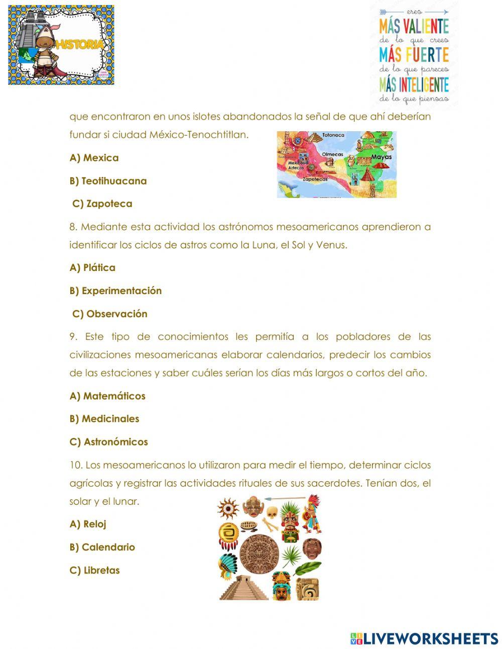 Evaluación de historia