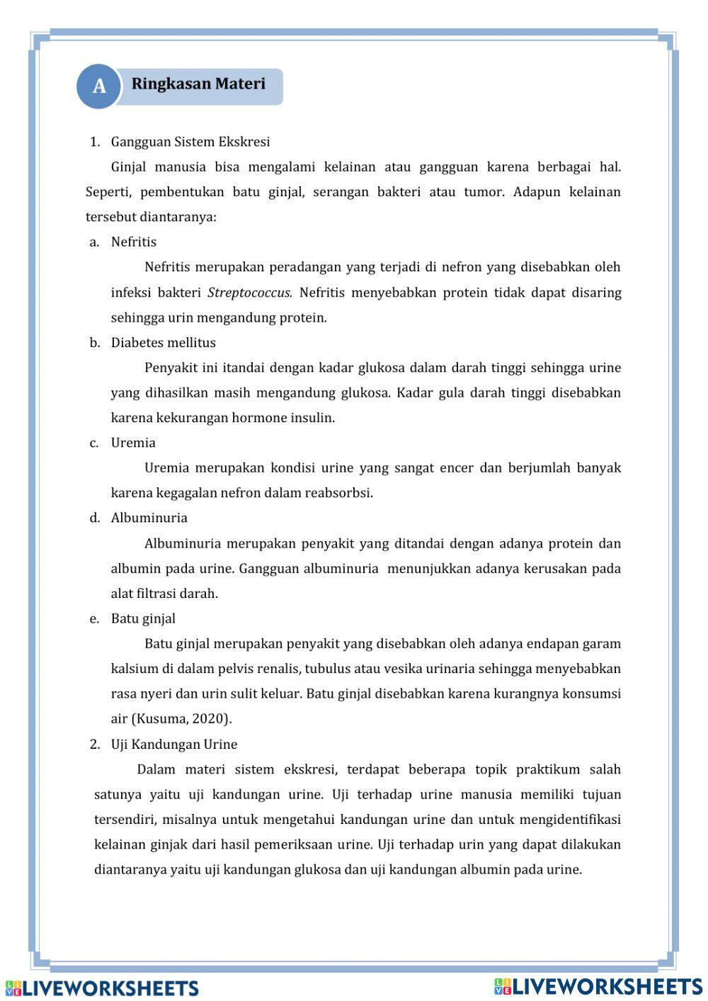 E lkpd uji gula dan albumin pada urine