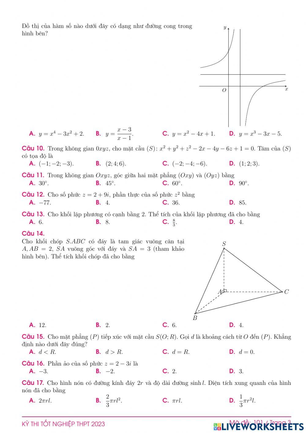 TN2023-PBC-Đề ôn tập số 101