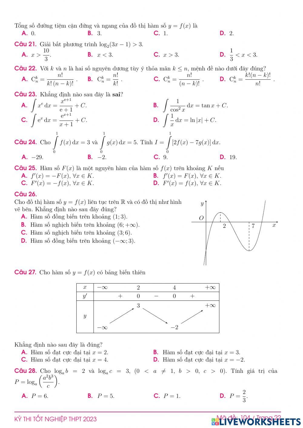 TN2023-PBC-Đề ôn tập số 104