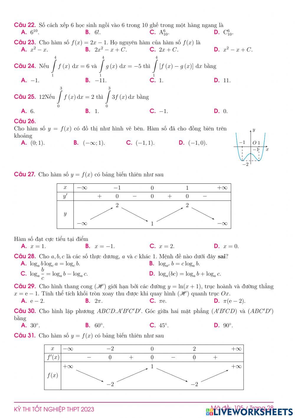 TN2023-PBC-Đề ôn tập số 105