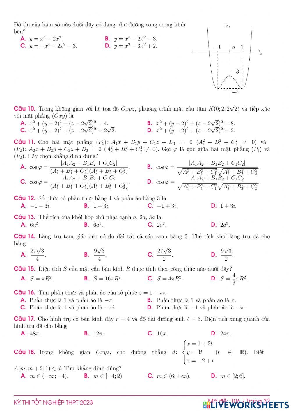 TN2023-PBC-Đề ôn tập số 106