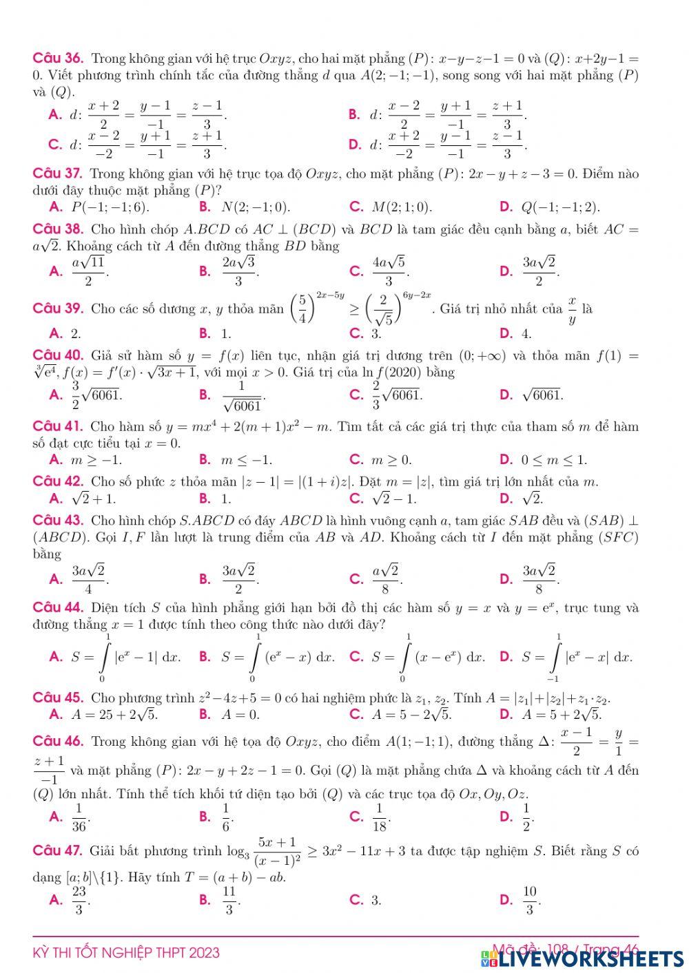 TN2023-PBC-Đề ôn tập số 108