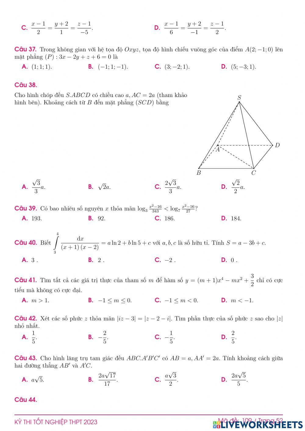 TN2023-PBC-Đề ôn tập số 109