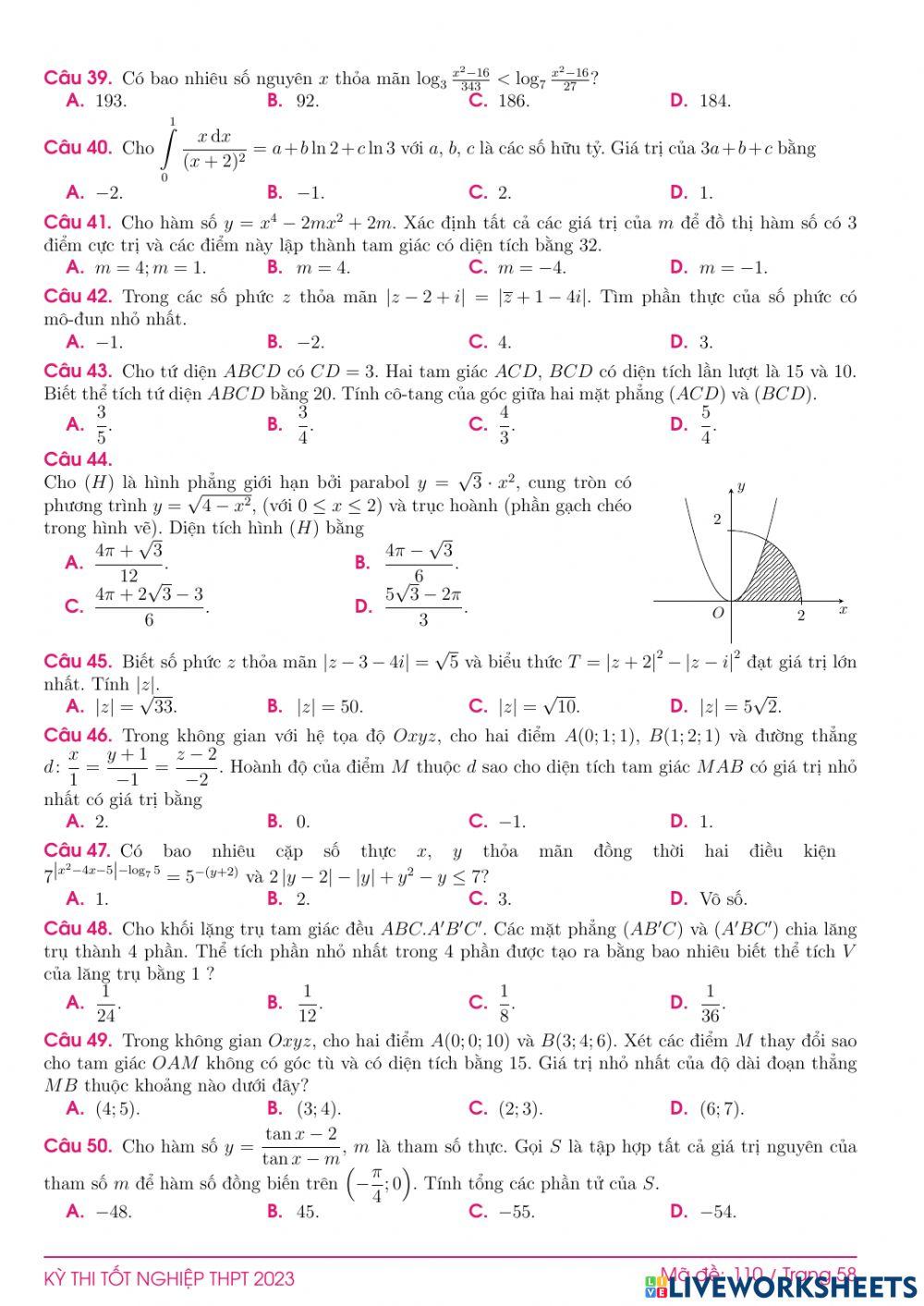TN2023-PBC-Đề ôn tập số 110