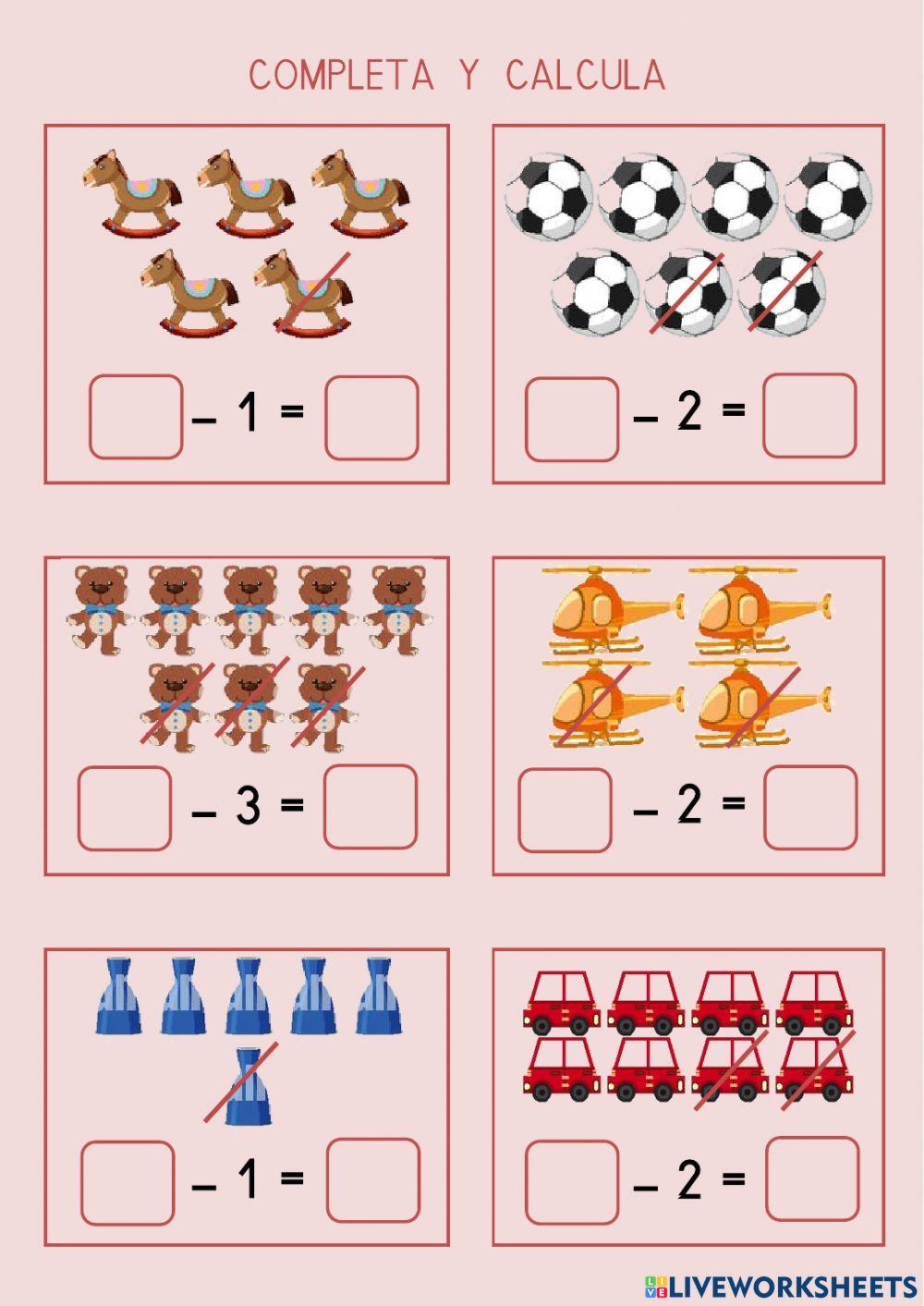 Restas tachando hasta el 10