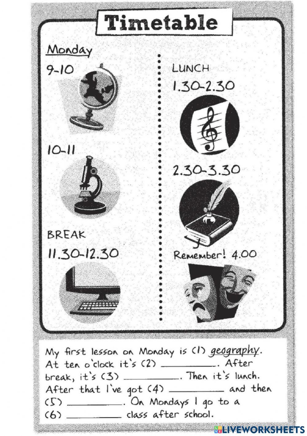 School Subjects vocabulary by teacher Kasim