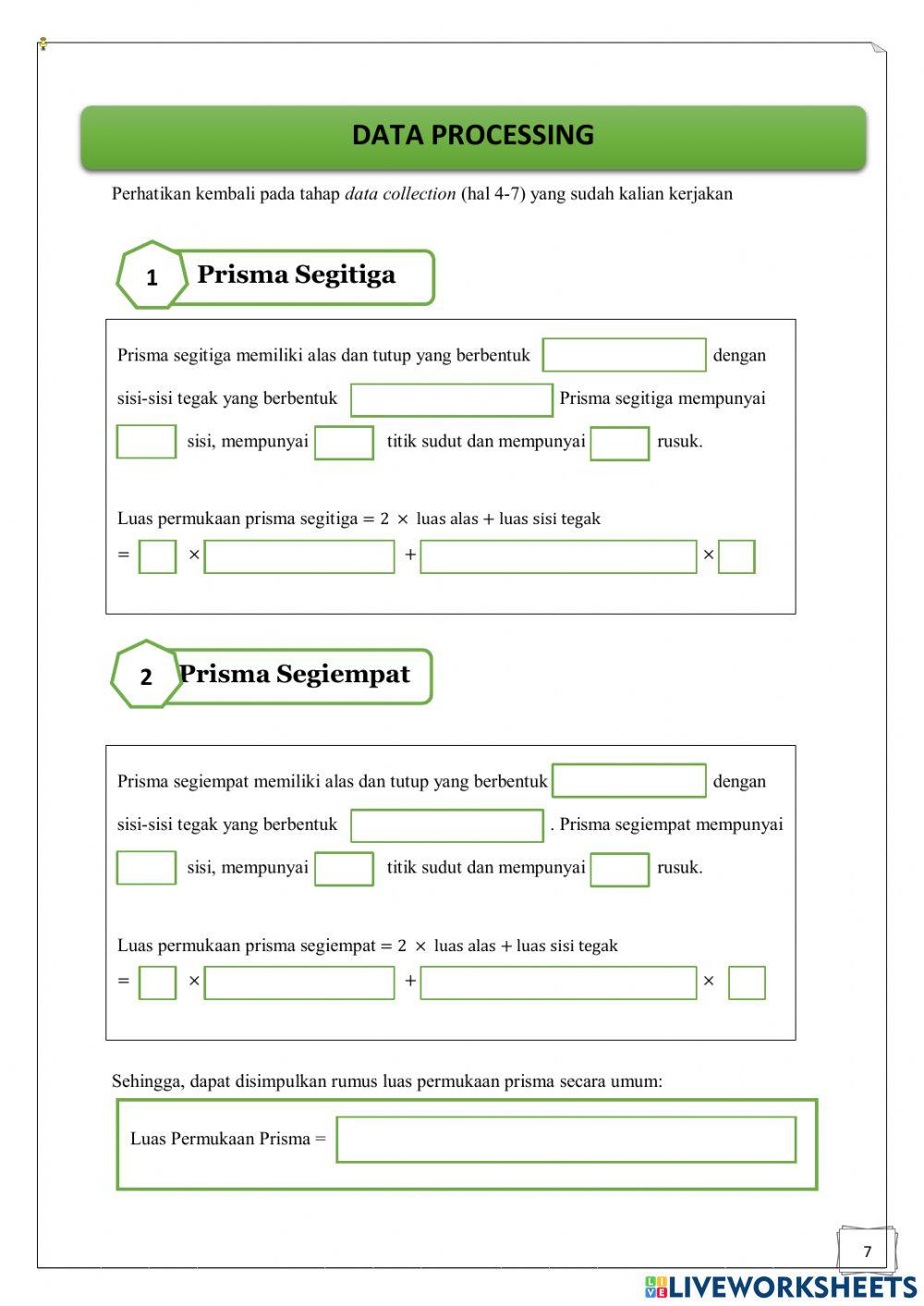 Luas permukaan prisma