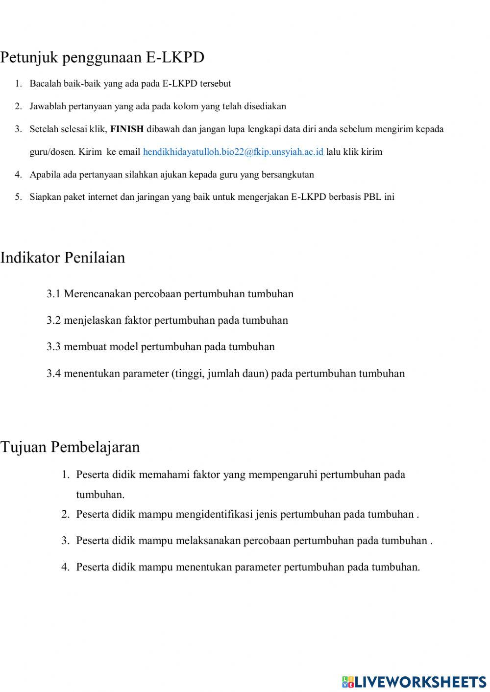 Pertumbuhan dan perkembangan tumbuhan