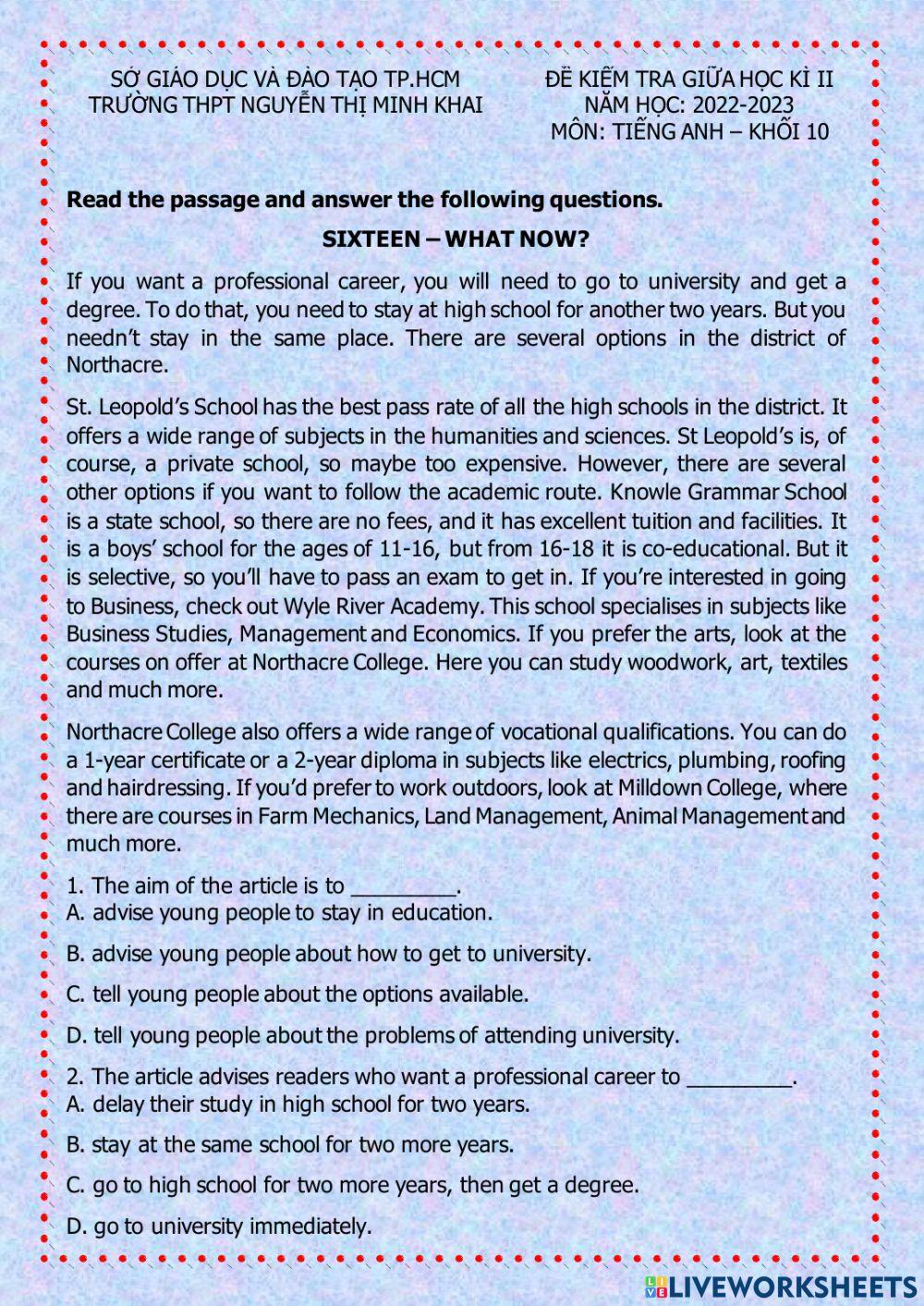 E10 - ntmk - mid term 2 - 22-23