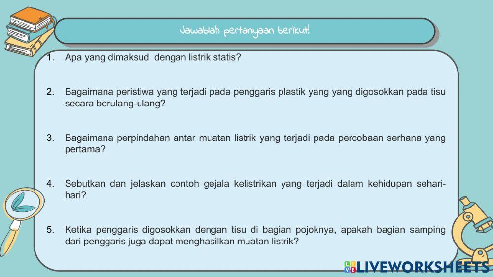 Lks percobaan sederhana listrik statis kelas 9