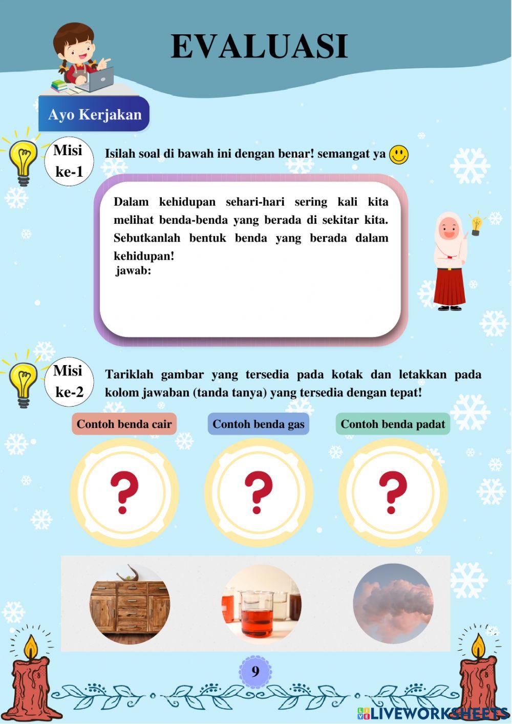 Evaluasi perubahan wujud benda