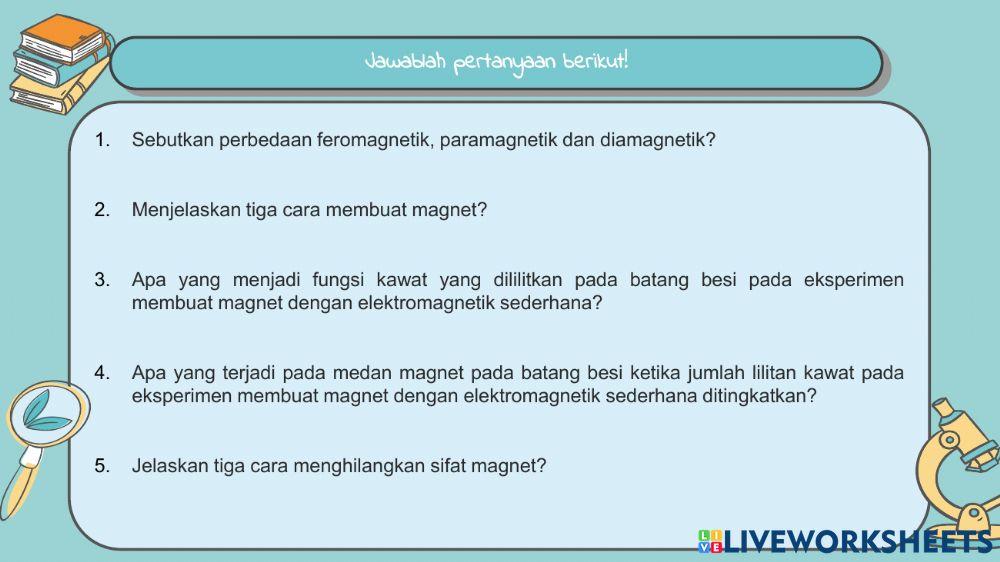 Lks percobaan sederhana kemagnetan kelas 9