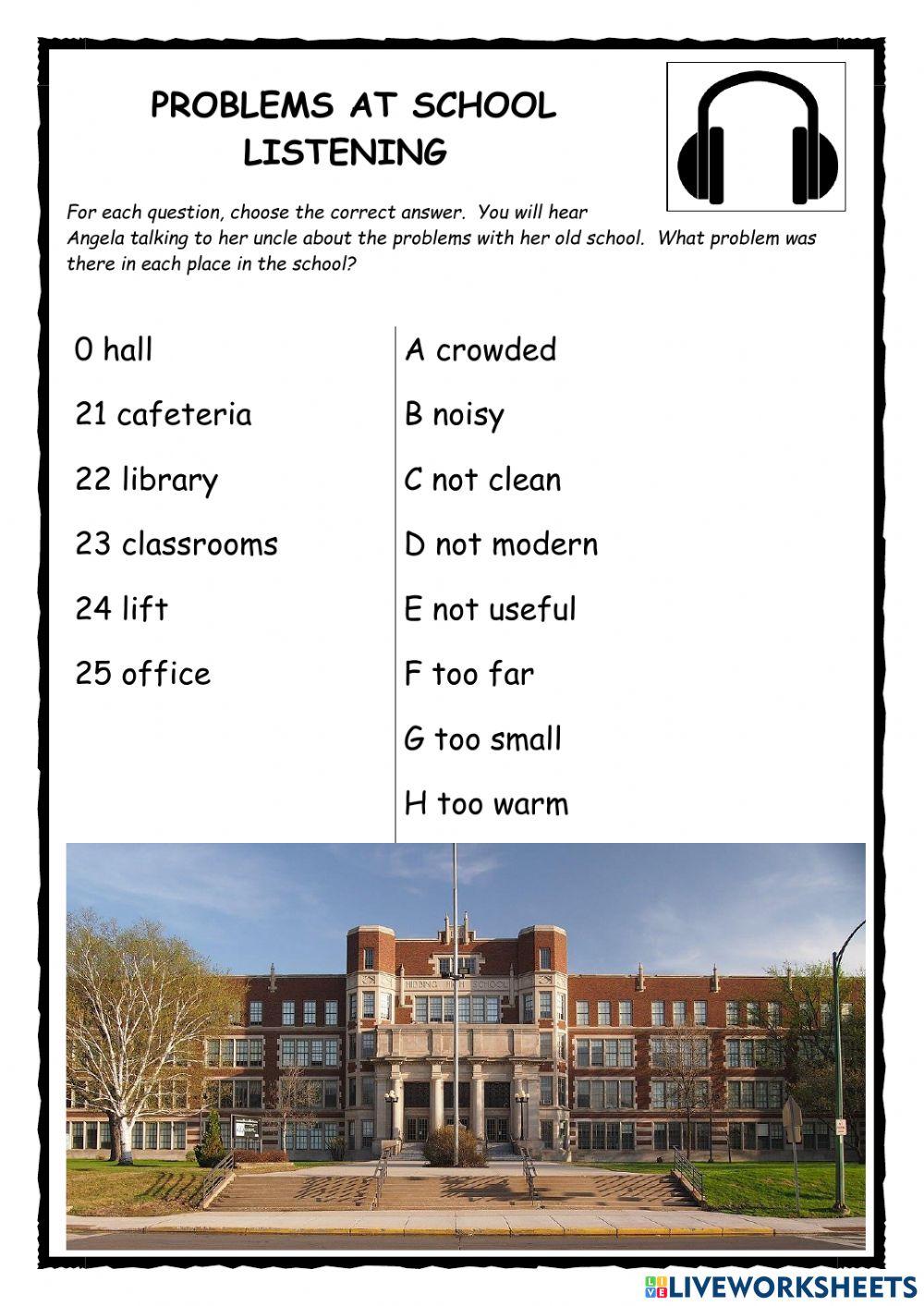 Problems at School Listening