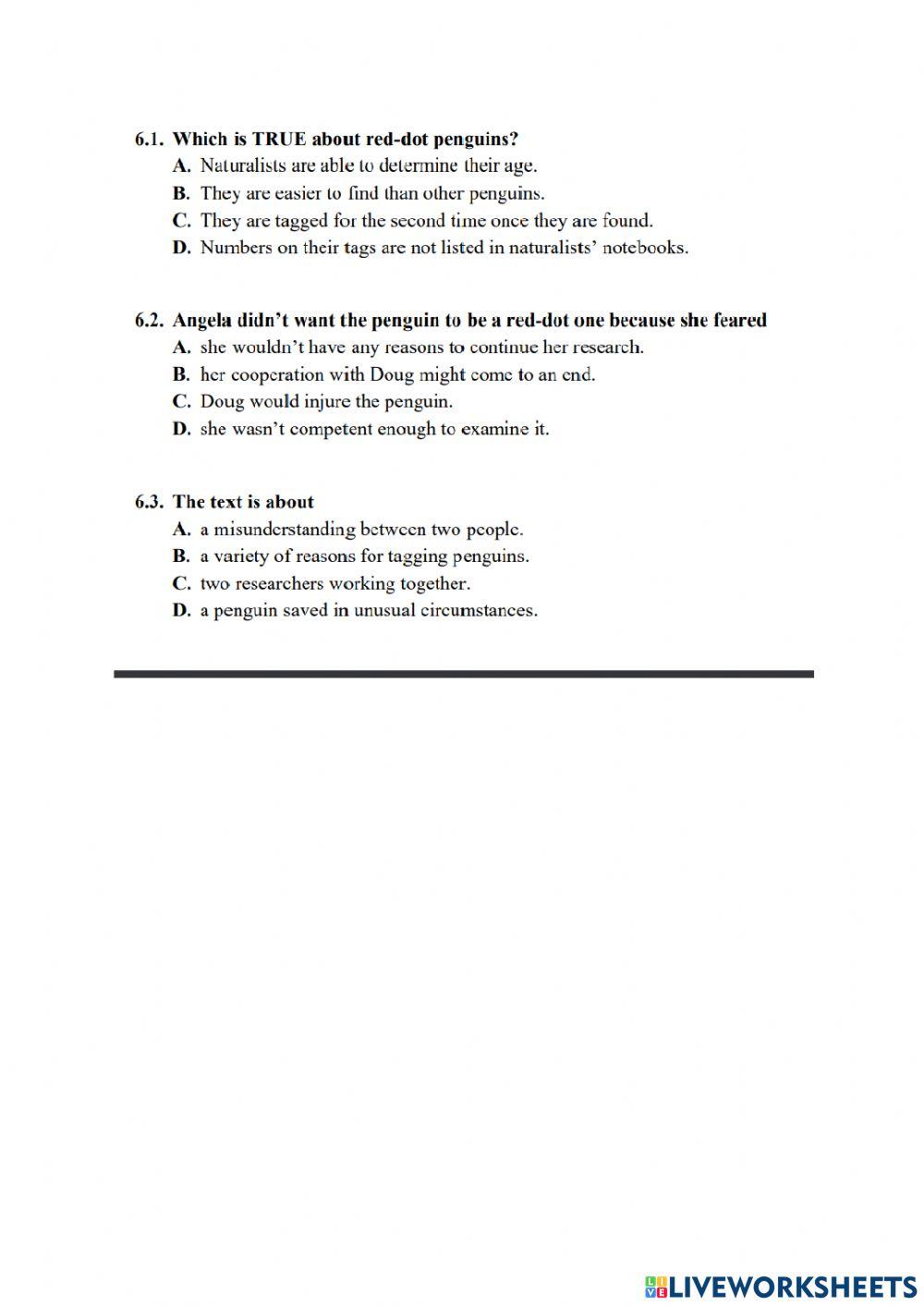 Matura rozszerzona Reading