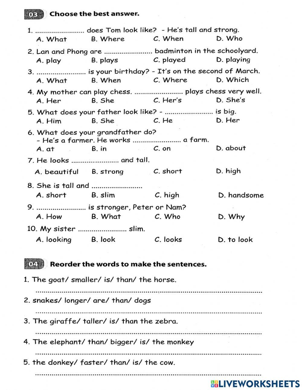 G4-review unit 14 test 2