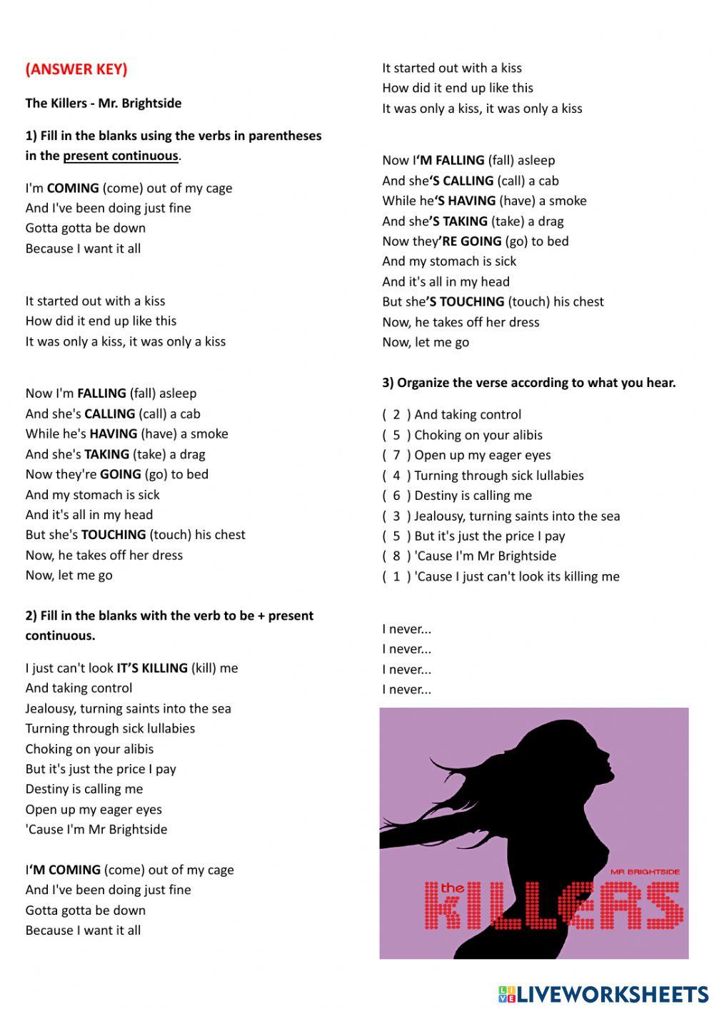 Mr brightside by the killers