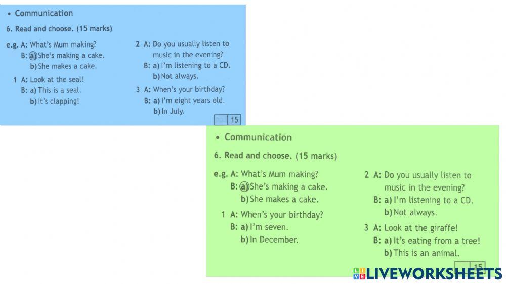 Junior Exploer 4 Test Unit 4 - Spotlight 4 Test Unit 4 worksheet | Live Worksheets