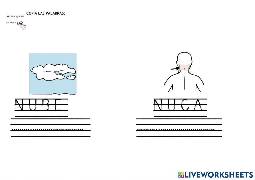 Lectura global sílaba NU