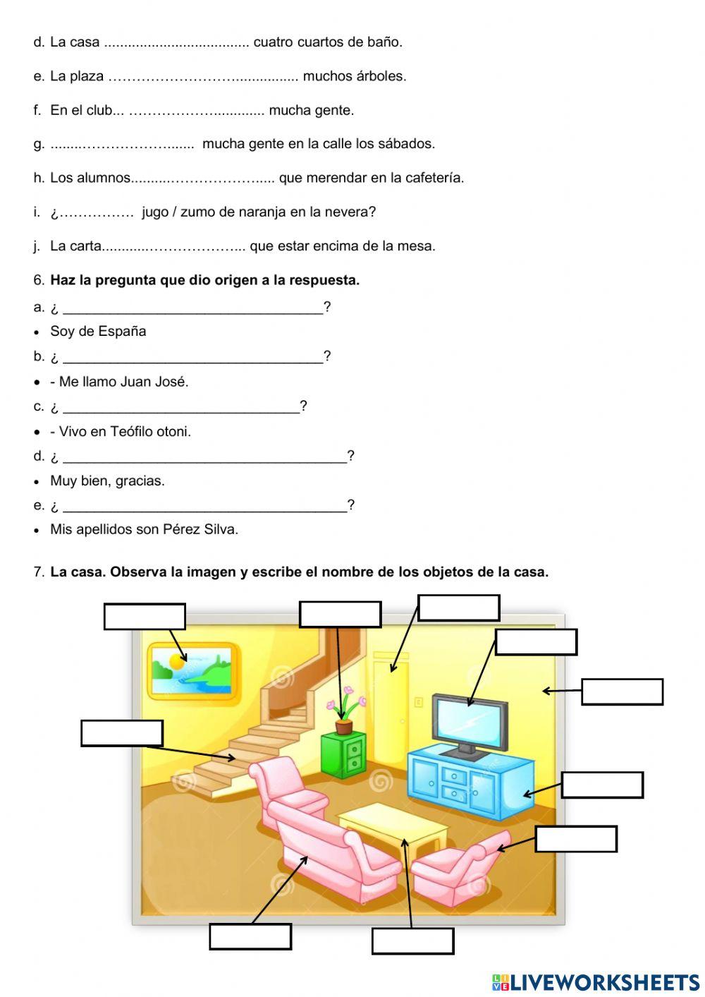 Examen Básico de español