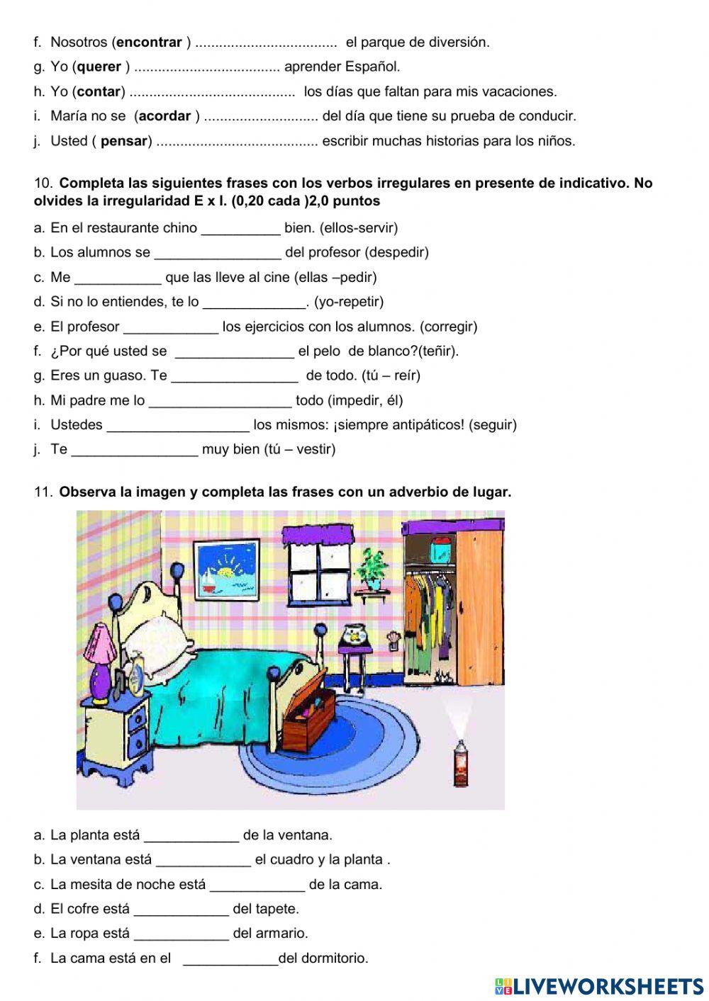 Examen Básico de español