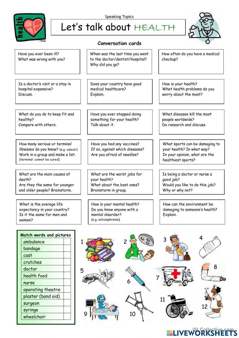 Let’s talk about HEALTH