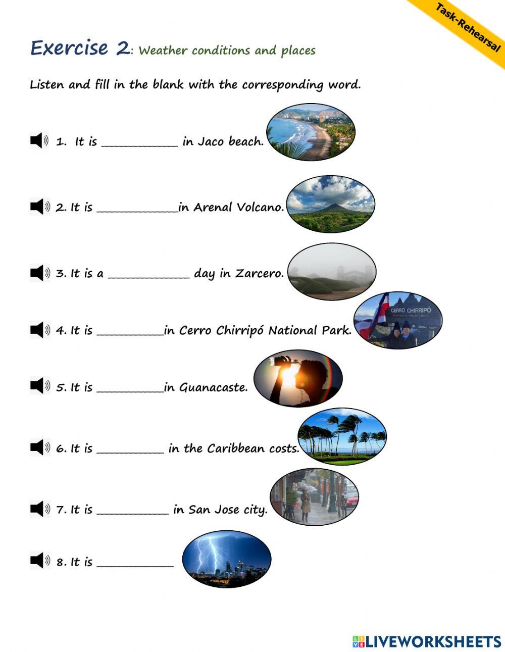 Weather Conditions and places