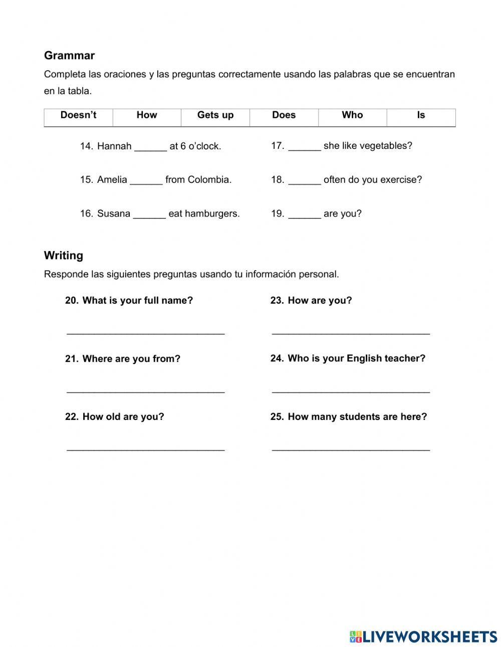 Standardized assessment 1 