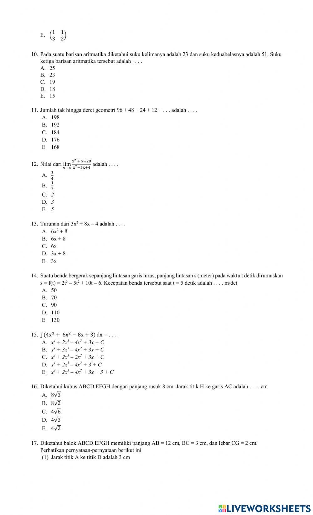 Try out us matematika