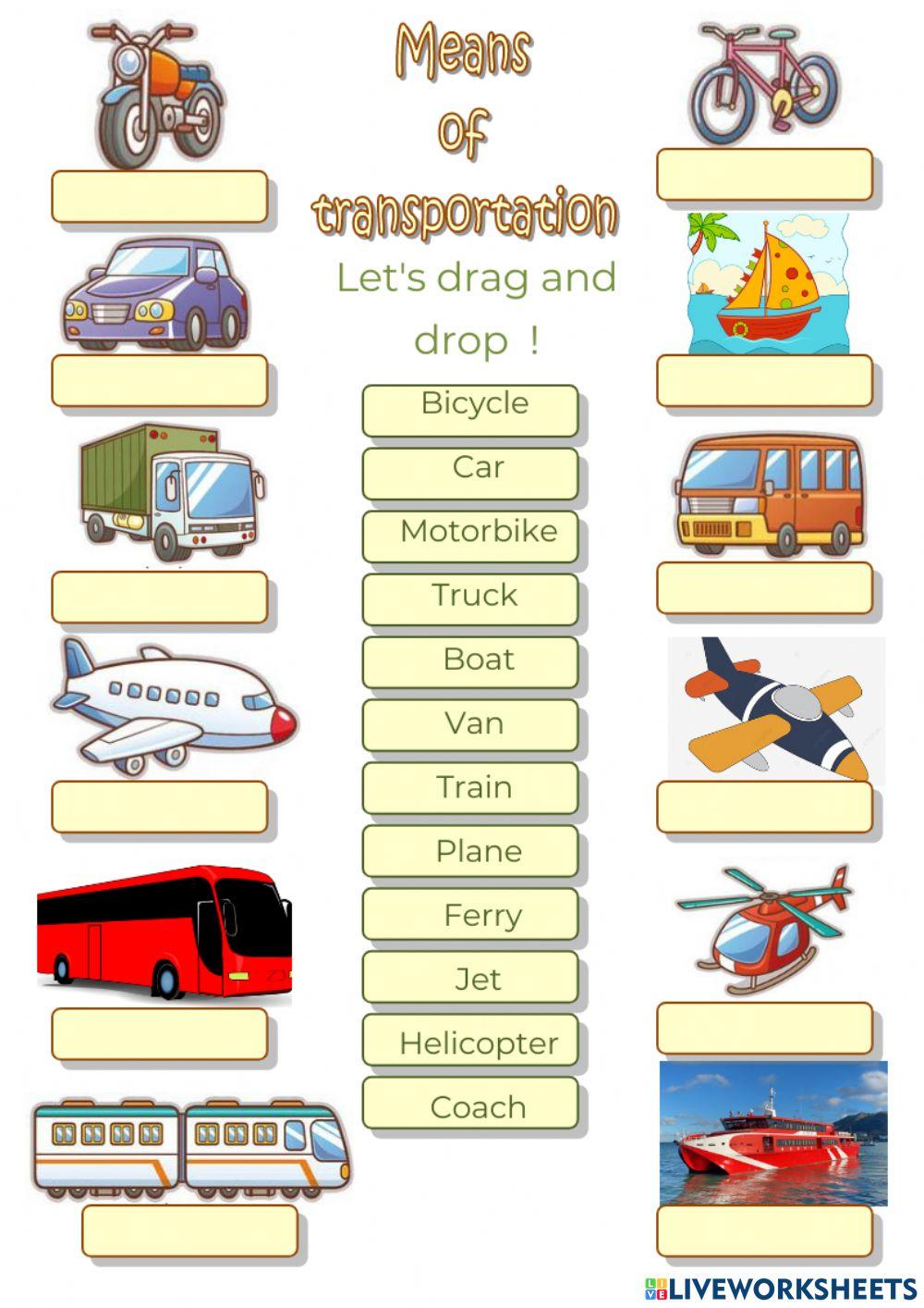 means-of-transport-online-exercise-for-2-live-worksheets