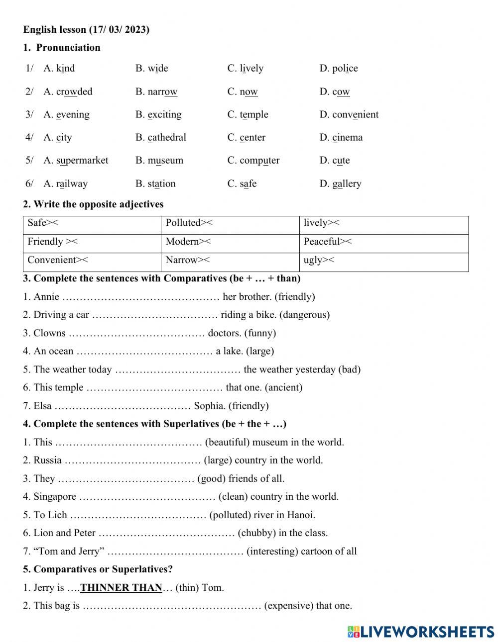 5C - So sánh hơn nhất