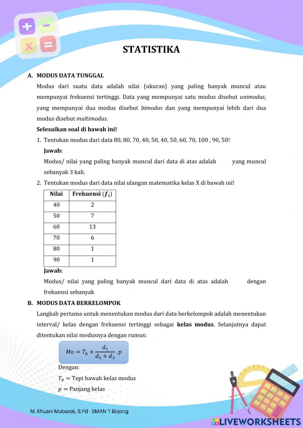 Statistika - Modus (Barock)