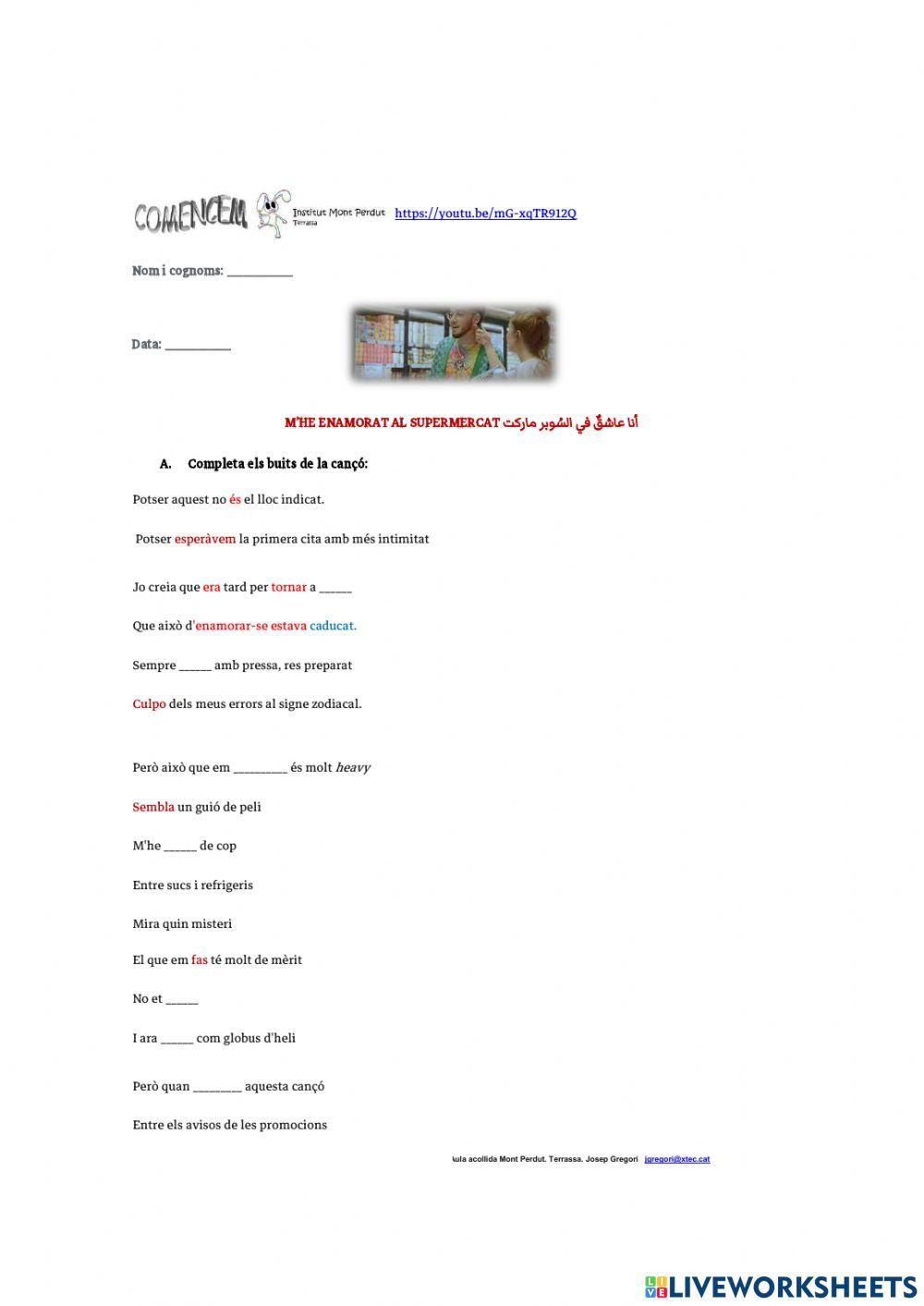 Al supermercat. Lildami. Activitats!