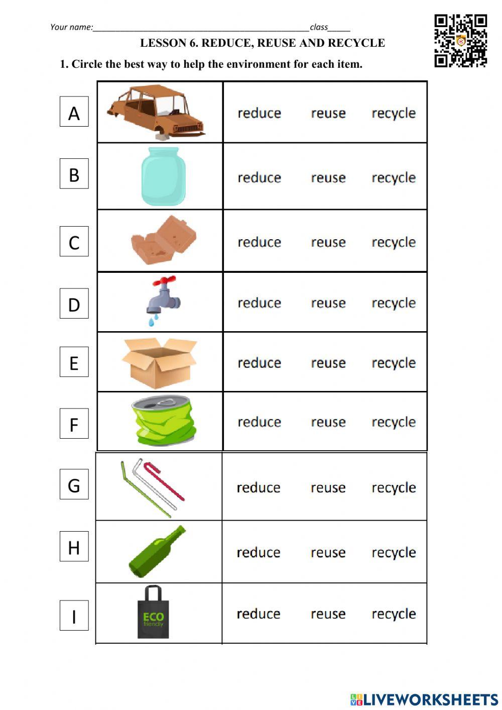 Lesson 6. reuse. reduce. recycle 2322176 | DUC pham Van